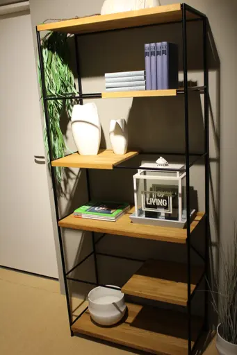 Regal Eiche massiv Natura Hartford Bücherregal Industrial Design