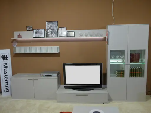 Wohnwand Musterring Kara  Lackiert Cameo