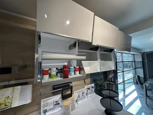 Einbauküche NovaLux Seidengrau Hochglanz Lack