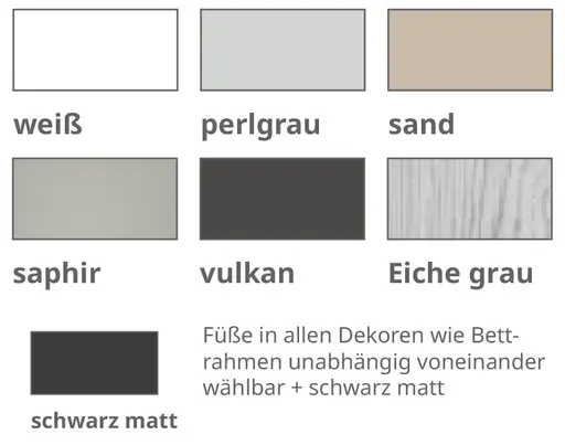 Bettrahmendekore und Holzkopfteildekore