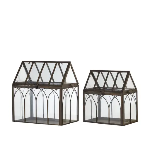 Deko Gewächshaus Glas groß