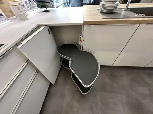 Einbauküche NovaLux Seidengrau Hochglanz Lack