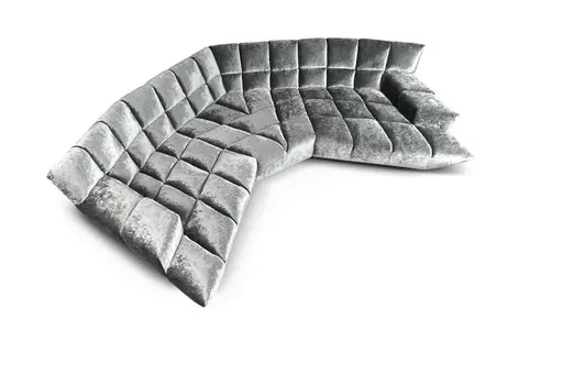 Bretz Cloud 7 Sofa - silberschimmer