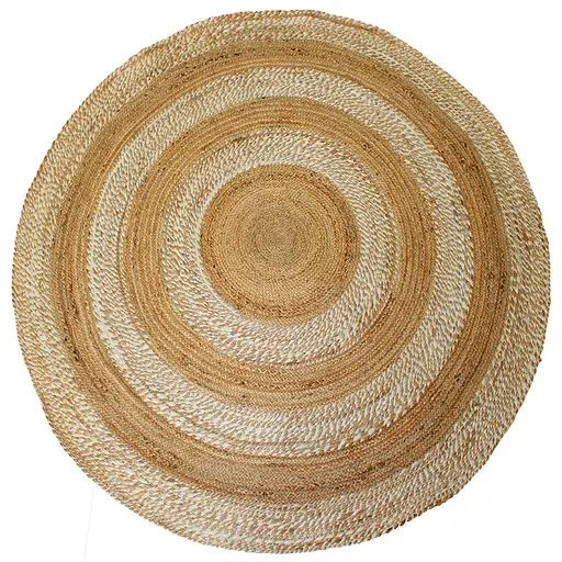 Sisal-Teppich rund 170 cm Boho Style