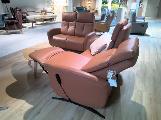 Ledergarnitur mit Relaxfunktion