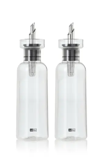 AdHoc Öl- und Essigspender 300ml Glas Edelstahl Silikon