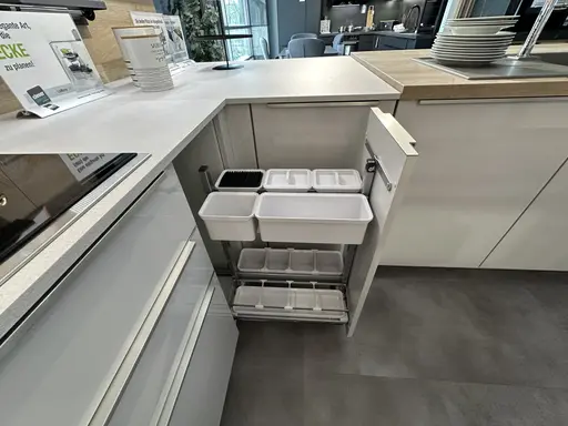 Einbauküche NovaLux Seidengrau Hochglanz Lack