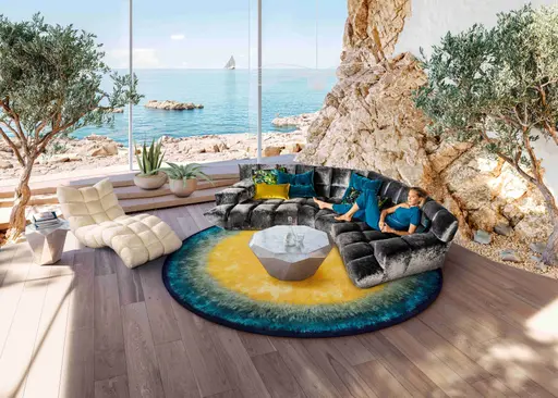 Bretz Cloud 7 Sofa - silberschimmer