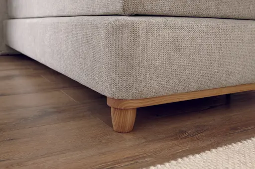 Boxspringbett Natura Alpin 180 x 200 cm mit 2 Beistelltischen