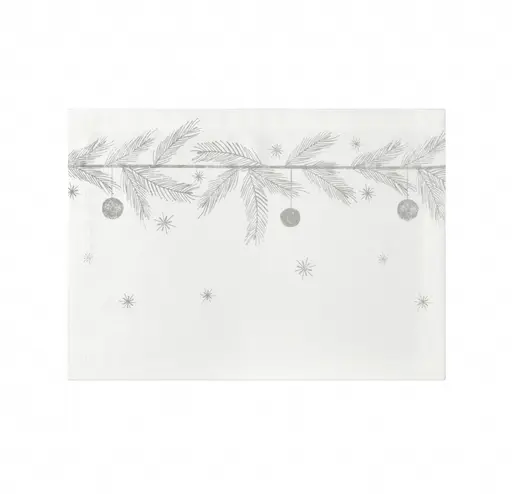 Proflax Tischset Helsinki - Platzset Silber Weihnachtlich 35x50cm