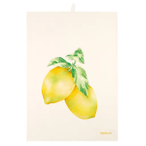 Proflax Geschirrtuch Zitrone - Geschirrtücher Silber Weihnachtlich 35x50cm