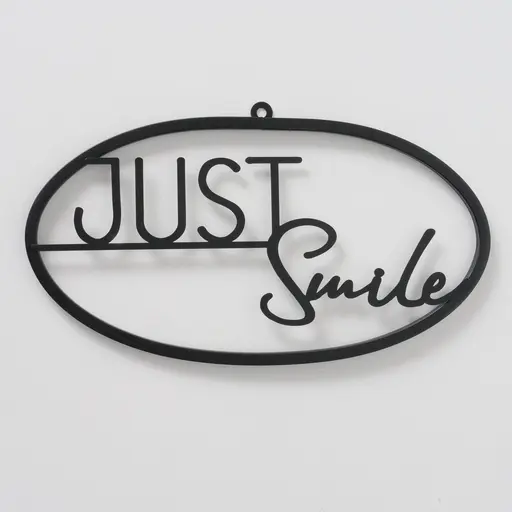 Blechschild mit Spruch - Dekoschild Metall von Boltze Just Smile