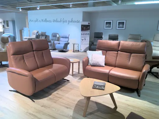 Ledergarnitur mit Relaxfunktion