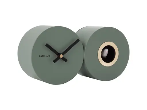 Karlsson Wanduhr Duo cuckoo, matt jungle