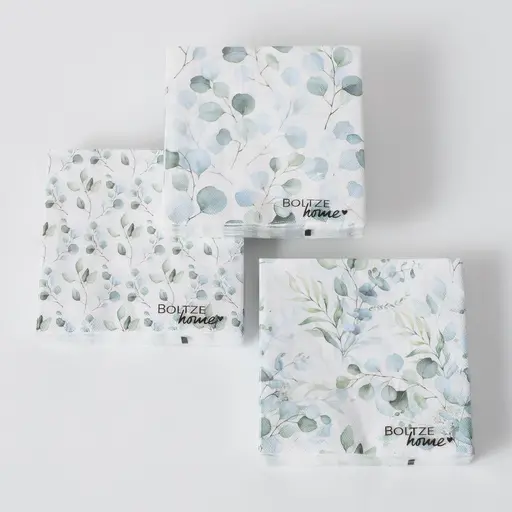 Servietten Eukana 3er Set Frühling Papier-Servietten floral