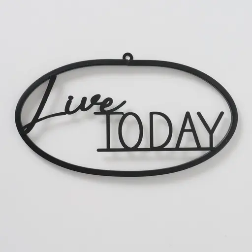 Blechschild mit Spruch - Dekoschild Metall von Boltze Live Today