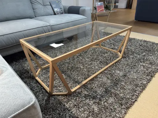 Couchtisch mit Glasplatte 120x60cm