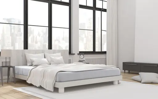 Spannbetttuch, Mako-Feinjersey, 190x200cm, hellgrau