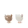 Dekofigur Huhn weiß